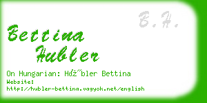 bettina hubler business card